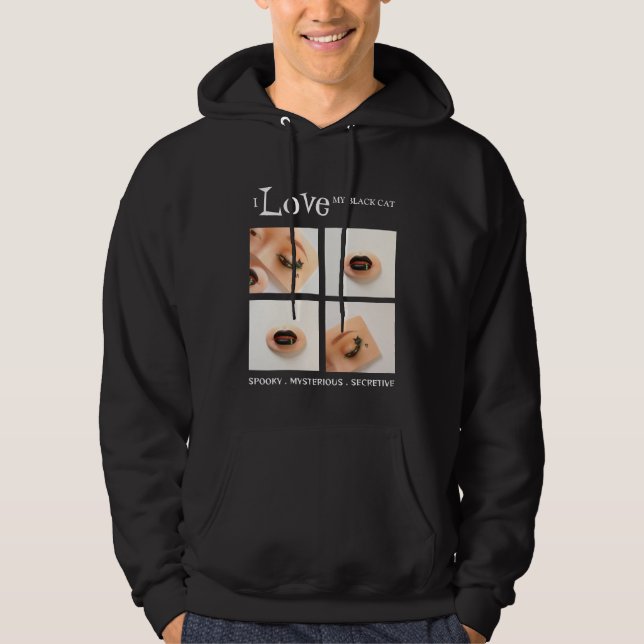 Skrämmande Katt Herr Hoodie (Framsida)