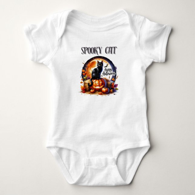 Skrämmande kattbaby bodysuit – perfekt t shirt (Framsida)