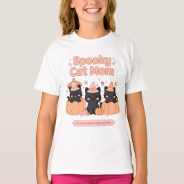 Skrämmande kattmamma Svarta katter Häxhattar Pumpa T Shirt