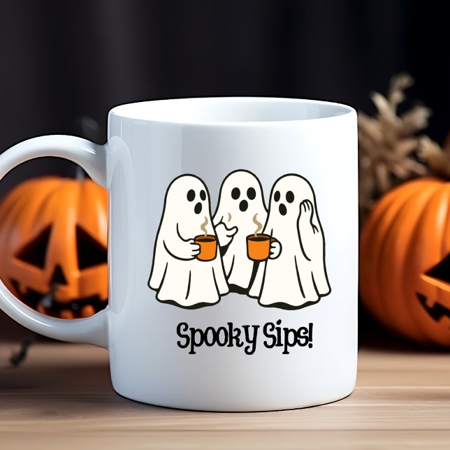Skrämmande klunkar Spöke Halloween-mugg Mugg (Skapare uppladdad)