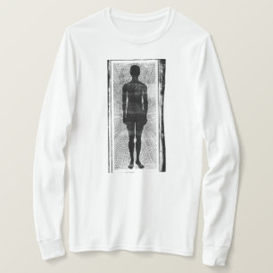 Skrämmande konst, abstrakt surrealistisk manssilhu t shirt