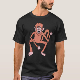 Skrämmande konstig apa mans skjorta t shirt