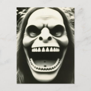 Skrämmande Konstig Halloween Postkort Vykort