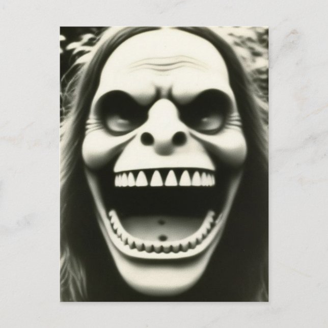 Skrämmande Konstig Halloween Postkort Vykort (Framsida)
