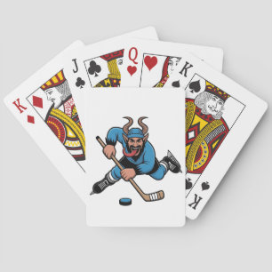 Skrämmande Krampus spelar ishockeysport Casinokort