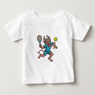 Skrämmande Krampus spelar tennis jul sport T Shirt