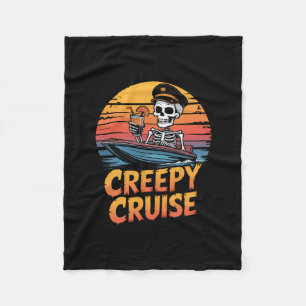 Skrämmande kryssning Retro Stingray Halloween-resa Fleecefilt