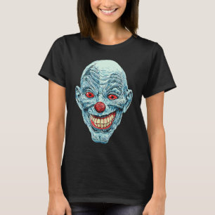 Skrämmande kuslig clown ansikte Halloween skräck g T Shirt