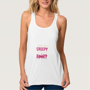 Skrämmande Kuslig Halloween Skalle Pumpa Design_1 Linne Med Racerback
