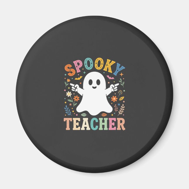 Skrämmande lärare Söt spöke Halloween-design_1 Magnet (Framsidan)
