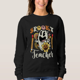 Skrämmande lärare spöke Halloween Groovy Retro bus T Shirt