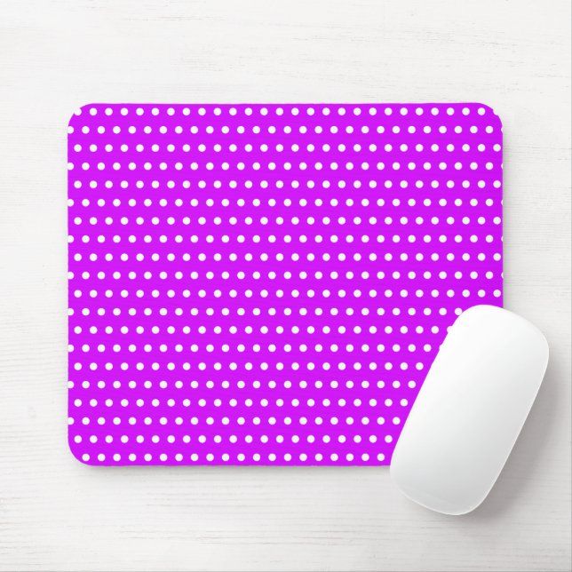 Skrämmande Lila med lite vit Polka dots Musmatta (Med mus)
