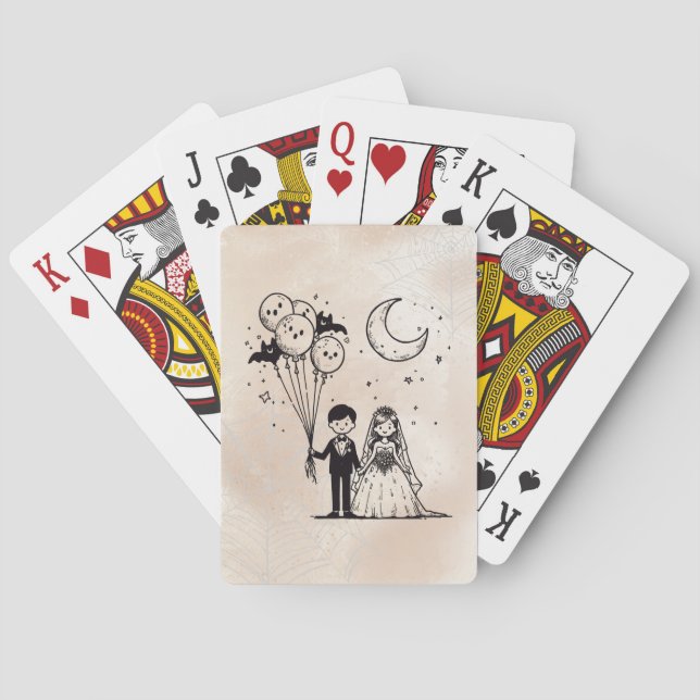Skrämmande litet par casinokort (Baksidan)