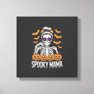 Skrämmande Mama Cool Halloween Skelett Canvastryck