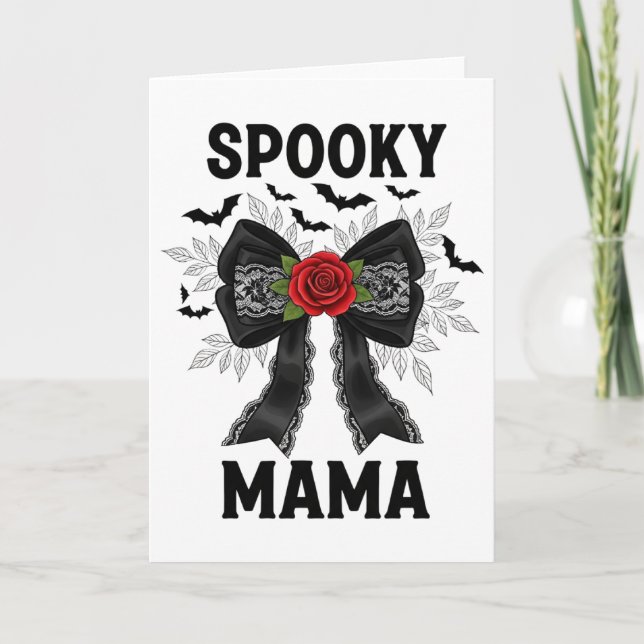 Skrämmande Mama Coquette Halloween Helgkort (Framsida)