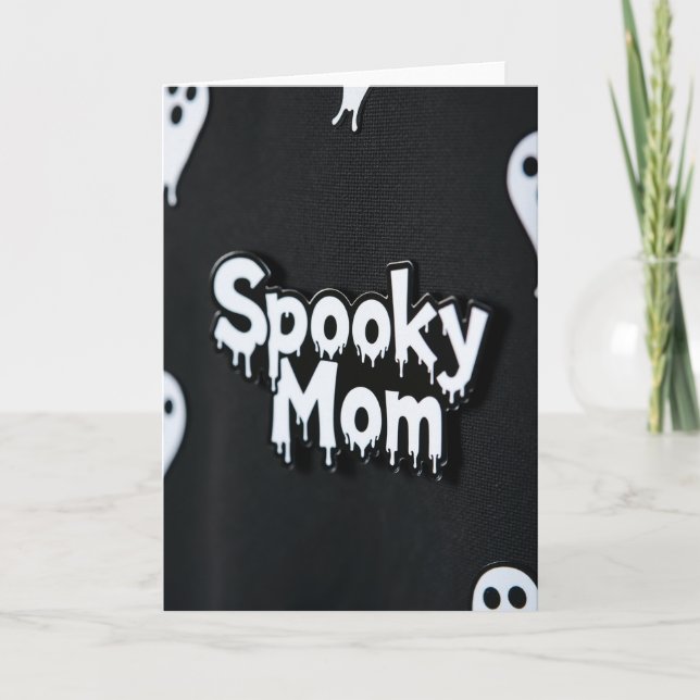 Skrämmande mamma gratulationskort kort (Framsida)