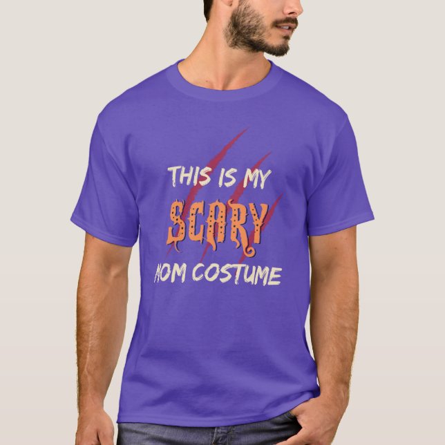 Skrämmande mamma retro t shirt (Framsida)