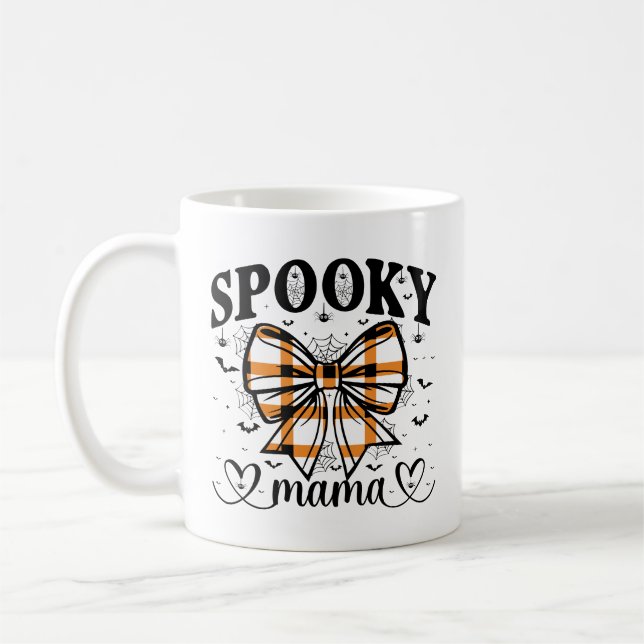 Skrämmande Mamma – Söt Halloween för Mamma Kaffemugg (Vänster)