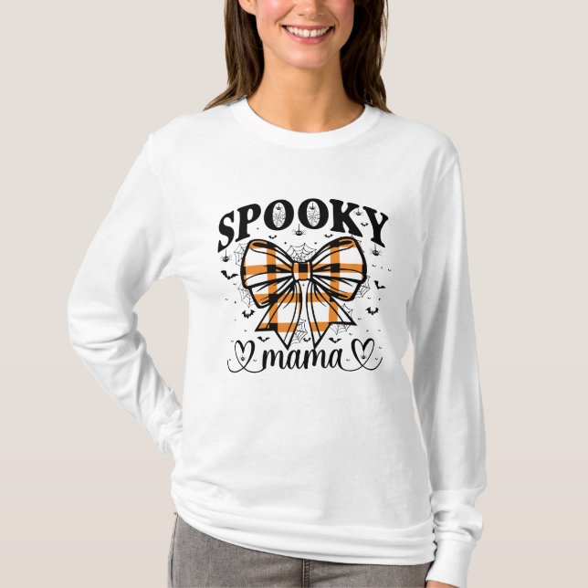 Skrämmande Mamma – Söt Halloween för Mamma T Shirt (Framsida)
