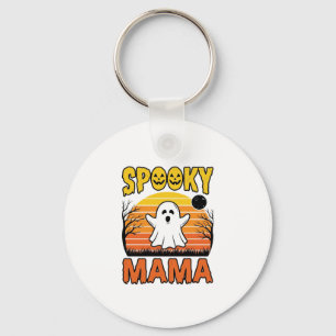 Skrämmande Mamma Vintage Spöke Halloween Tröja Des Nyckelring