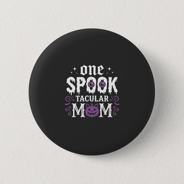 Skrämmande mammas Halloween-design_1 Knapp (Framsida)