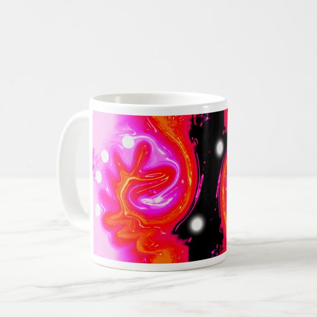 Skrämmande månkonst kaffemugg (Framsida vänster)