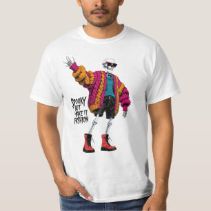 Skrämmande men gör det till mode Roligt Halloween T Shirt