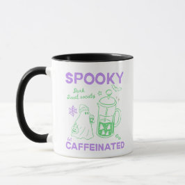Skrämmande men koffeinsprängd grön violett Hallowe Mugg