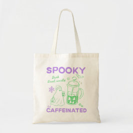 Skrämmande men koffeinsprängd söt spök Halloween Tygkasse