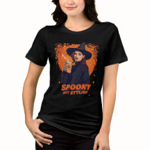 Skrämmande men stilren häxa Halloween T-shirt