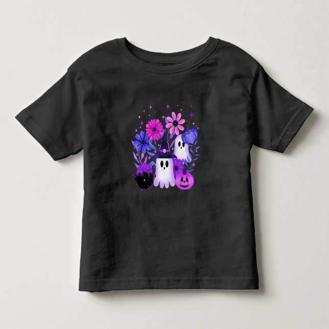 Skrämmande midnatts trädgård t shirt (Framsida)