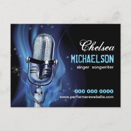 Skrämmande mikrofonprestanda - marknadsföring vykort