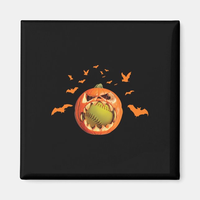 Skrämmande Mjuk Jack O'lantern Pumpa Halloween Mju Magnet (Framsidan)