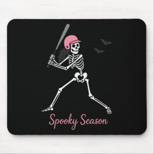 Skrämmande mjuka skelett Halloween-kostymvibbar Se Musmatta