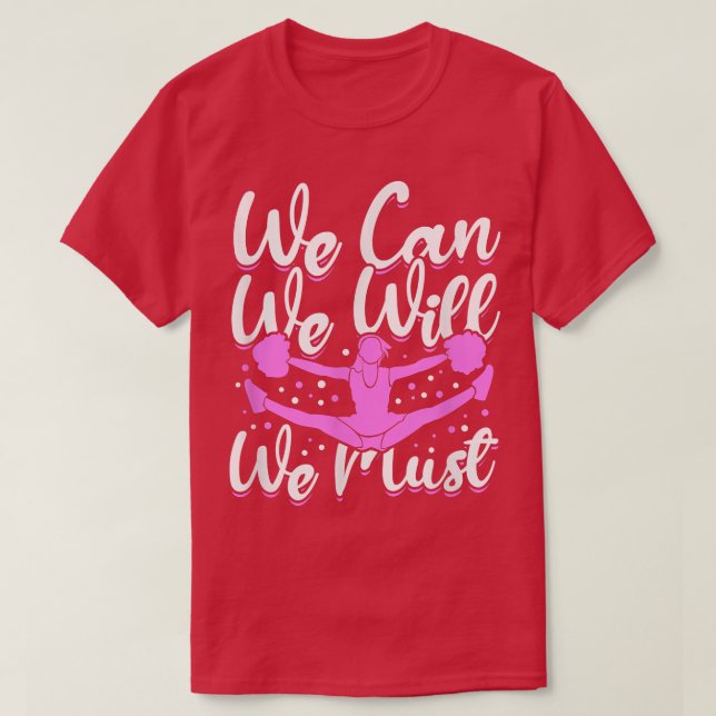 Skrämmande motivation - vi kan göra att vi måste g t shirt (Design framsida)