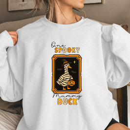 Skrämmande Mummi-Anka Dam Halloween-sweatshirt | F T Shirt