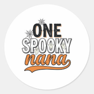 Skrämmande Nana Halloween-spöke Vintage T-Shirt De Runt Klistermärke
