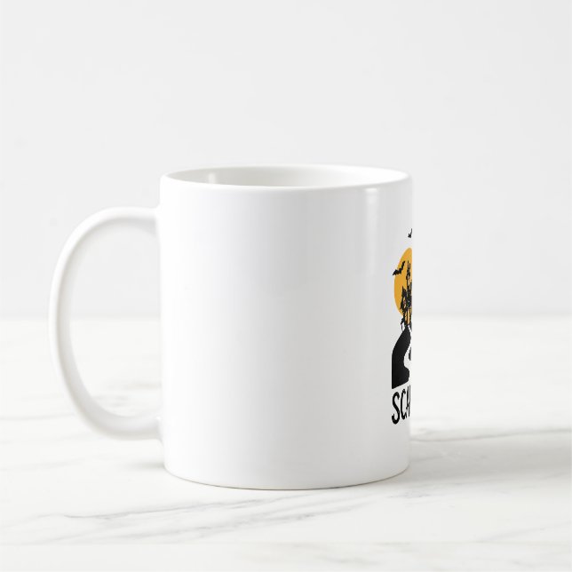 Skrämmande natt Halloween Spökhus Spökdesign_1 Kaffemugg (Vänster)