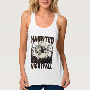Skrämmande natttröja Vintage gravyr Halloween De Linne Med Racerback
