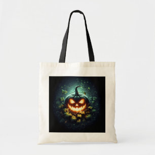 Skrämmande naturlyser Halloween-pumpa Tygkasse