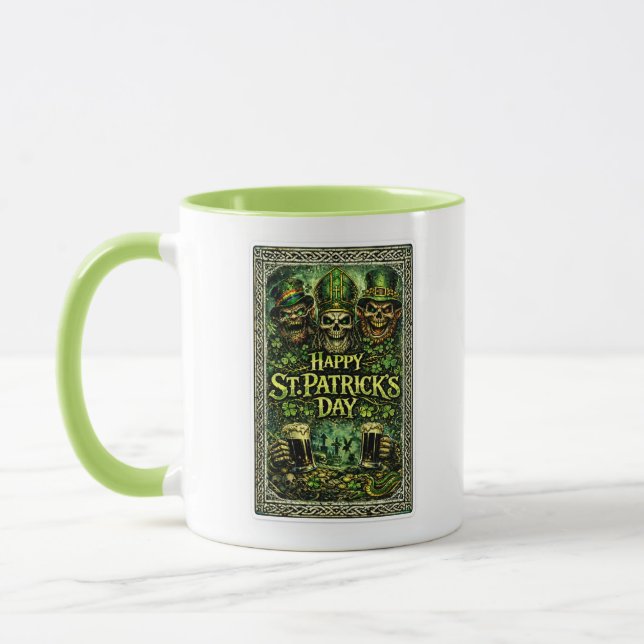 Skrämmande och mörk St. Patricks dag-design Mugg (Vänster)