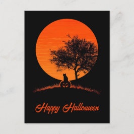 Skrämmande och söt Halloween-välkomstkort Vykort