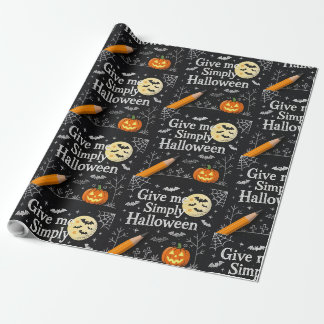 Skrämmande och söt halloweenpresentpapper presentpapper