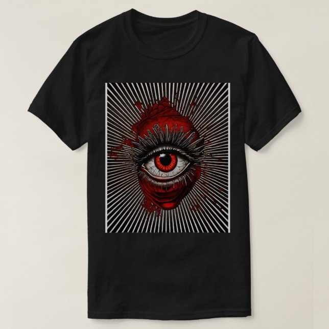 skrämmande öga t shirt (Design framsida)