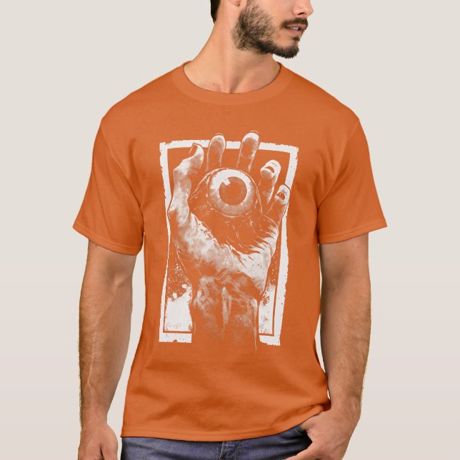 Skrämmande ögonhand Weirdcore-skräck Gothic Ockult T Shirt (Framsida)