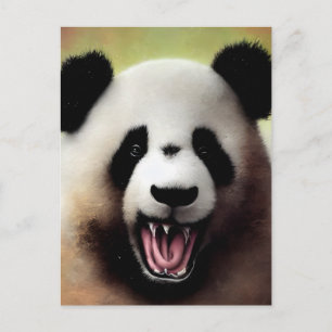 Skrämmande Panda Björn Postkort Vykort