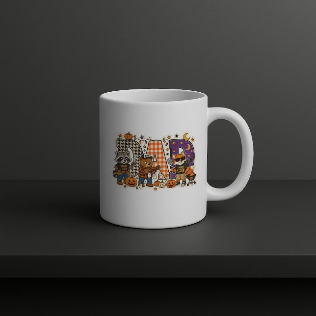 Skrämmande Pappa Bokstavsblock  Kaffemugg (Skapare uppladdad)