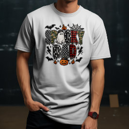 Skrämmande pappa Halloween | Kamouflage Randig Bla T Shirt