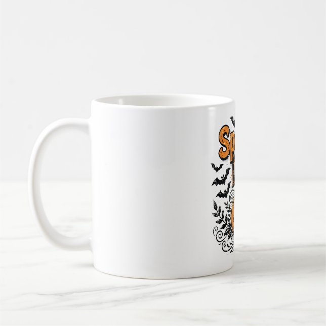 Skrämmande Pappa Retro Vintage Halloween Pumpa Kaffemugg (Vänster)