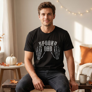 Skrämmande Pappa Vintage Skelett Halloween T Shirt